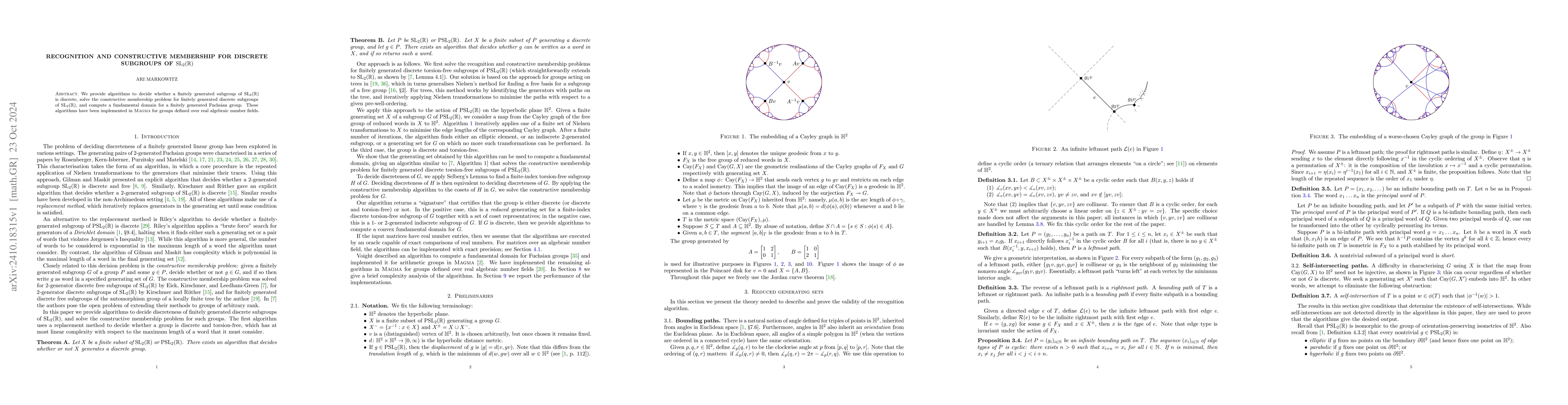 Thumbnail for Recognition and constructive membership for discrete subgroups of
  $\mathrm{SL}_2(\mathbb{R})$
