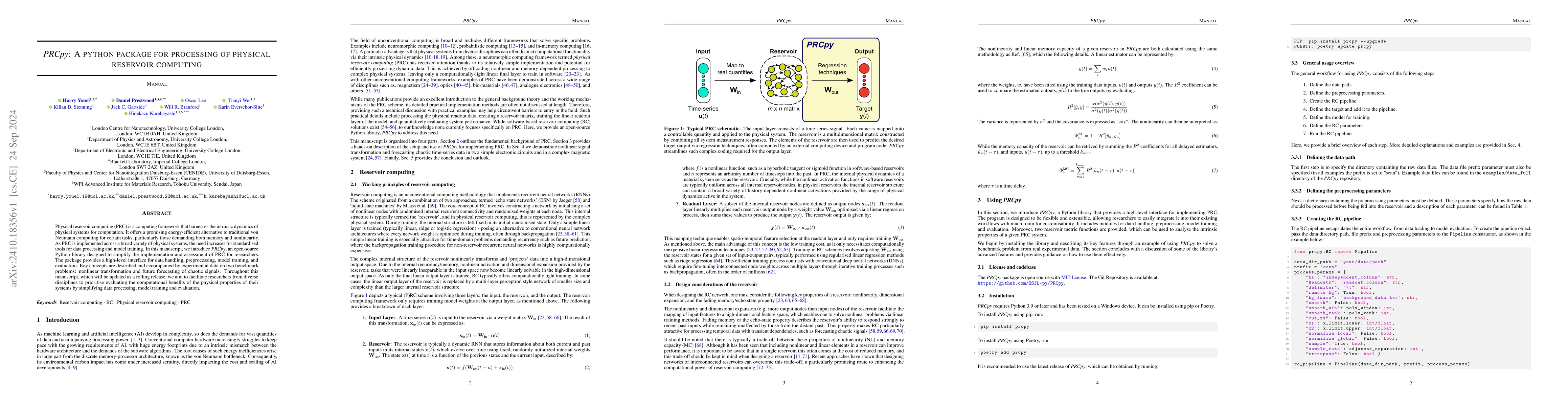 Thumbnail for PRCpy: A Python Package for Processing of Physical Reservoir Computing