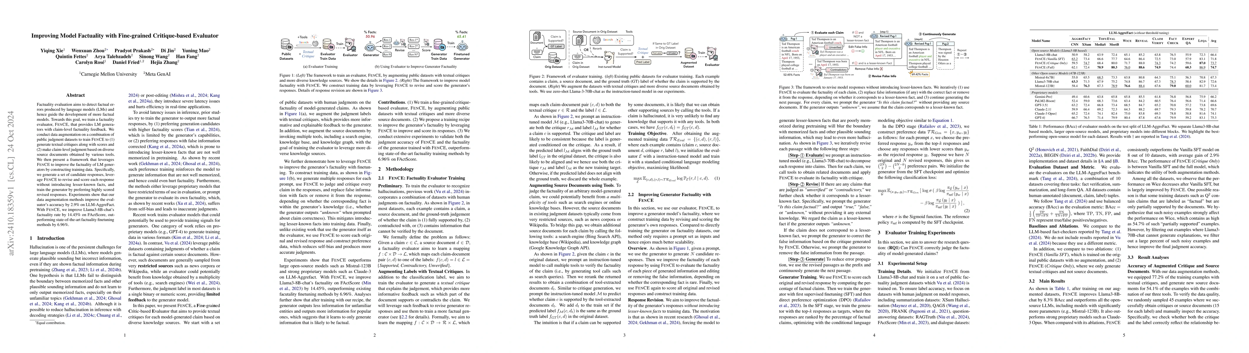Thumbnail for Improving Model Factuality with Fine-grained Critique-based Evaluator
