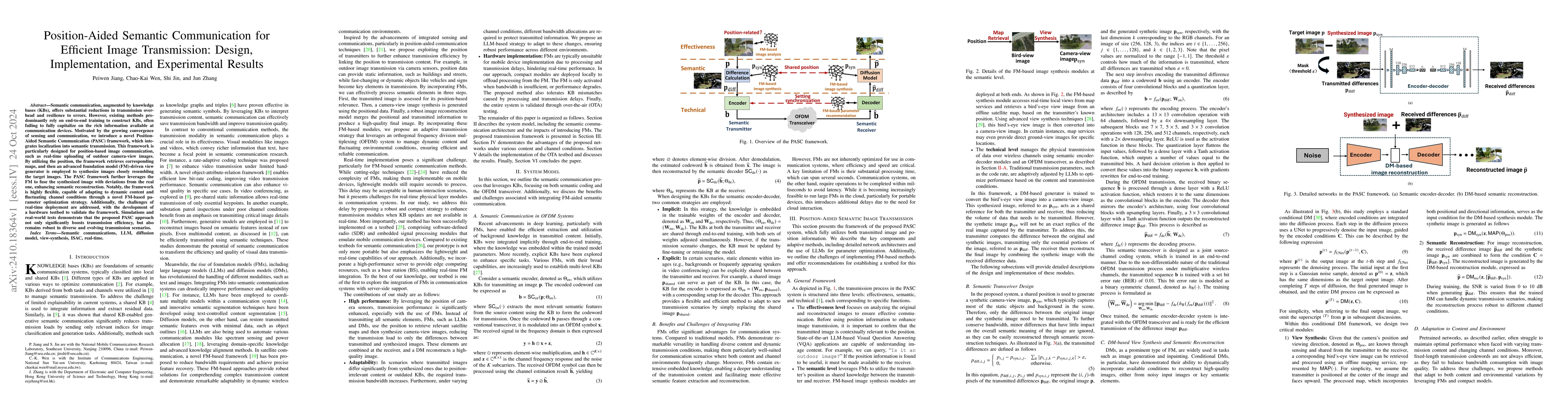Thumbnail for Position-Aided Semantic Communication for Efficient Image Transmission:
  Design, Implementation, and Experimental Results
