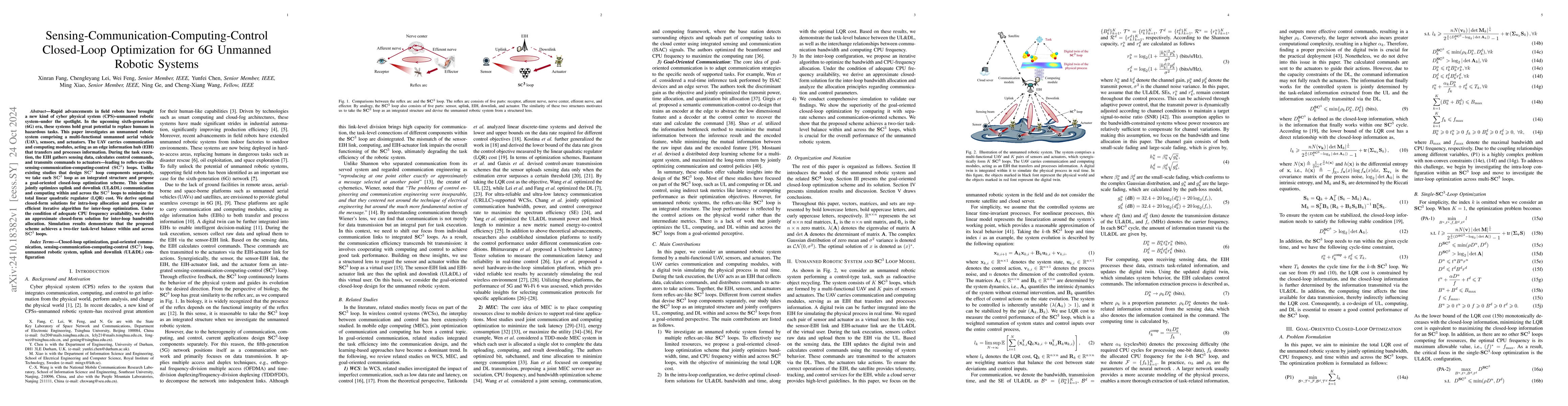 Thumbnail for Sensing-Communication-Computing-Control Closed-Loop Optimization for 6G
  Unmanned Robotic Systems