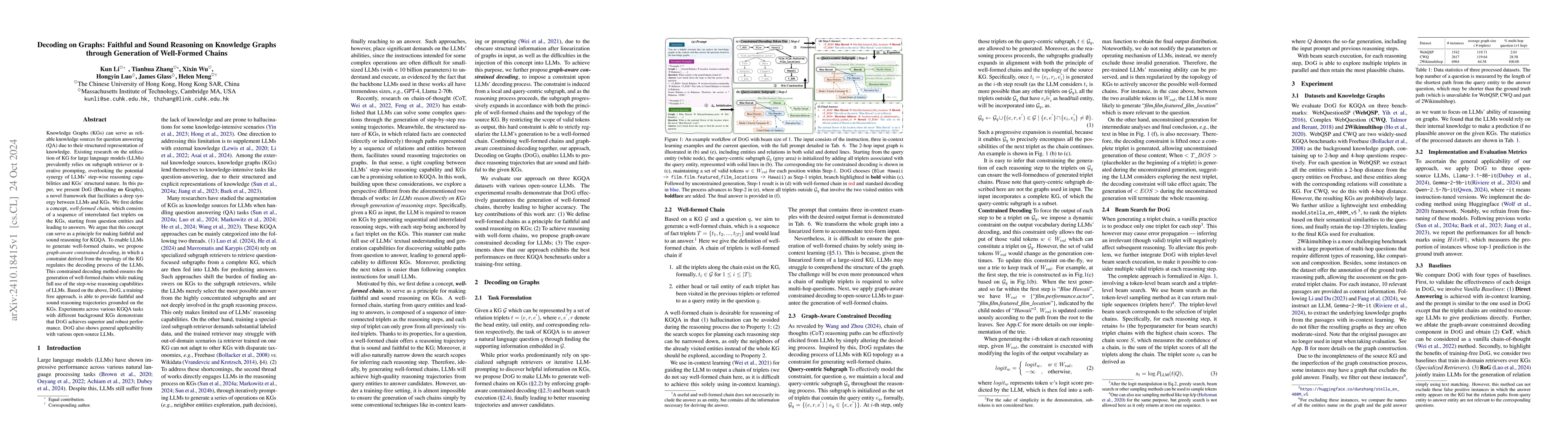Thumbnail for Decoding on Graphs: Faithful and Sound Reasoning on Knowledge Graphs
  through Generation of Well-Formed Chains