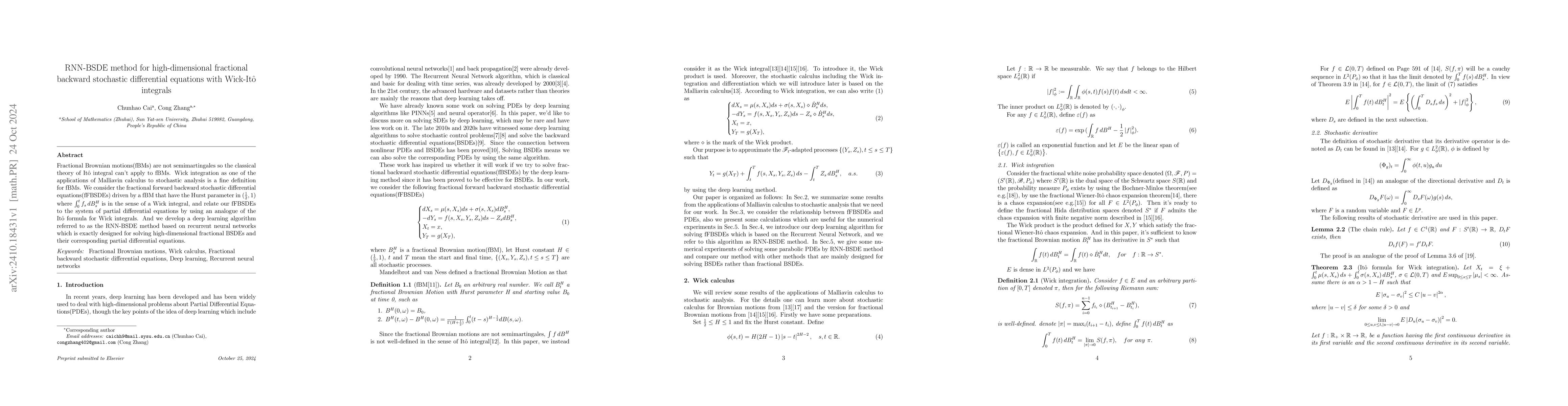 Thumbnail for RNN-BSDE method for high-dimensional fractional backward stochastic
  differential equations with Wick-Itô integrals