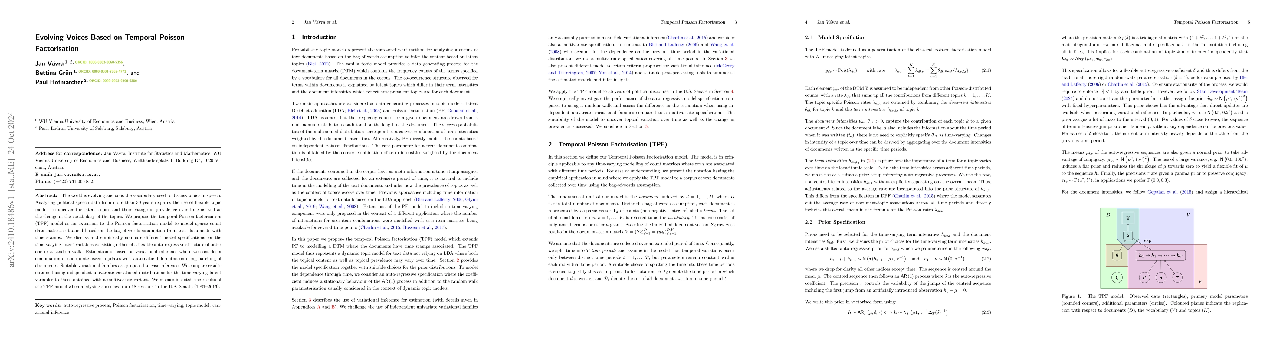 Thumbnail for Evolving Voices Based on Temporal Poisson Factorisation