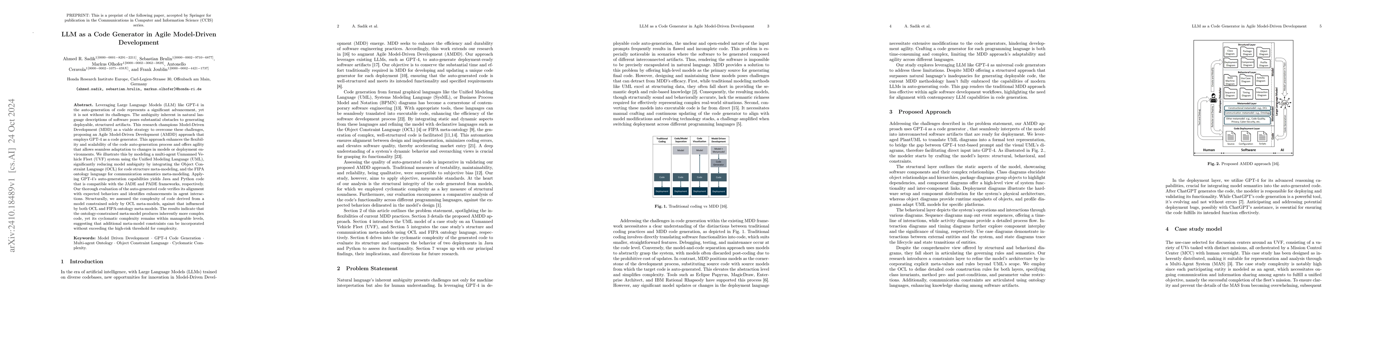 Thumbnail for LLM as a code generator in Agile Model Driven Development