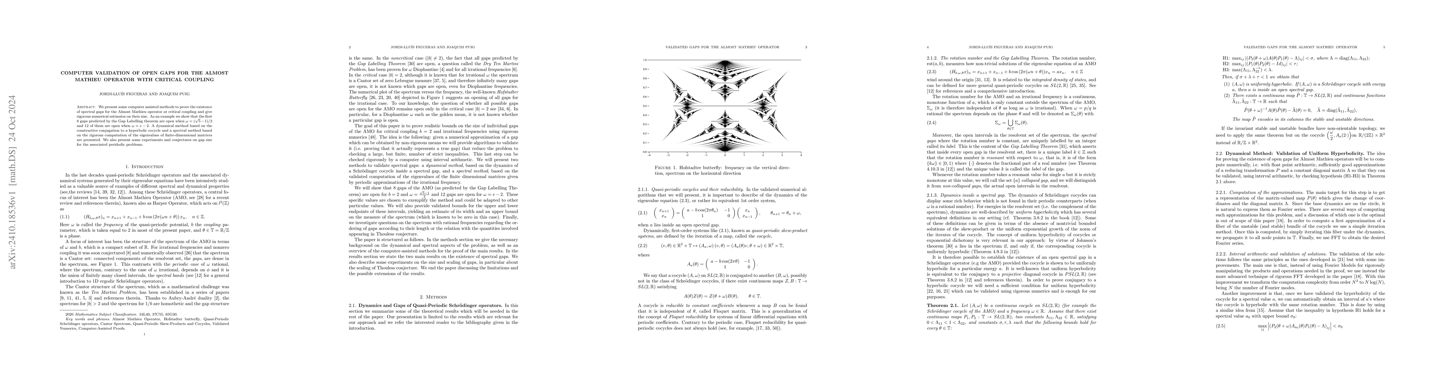 Thumbnail for Computer Validation of Open Gaps for the Almost Mathieu Operator with
  Critical Coupling
