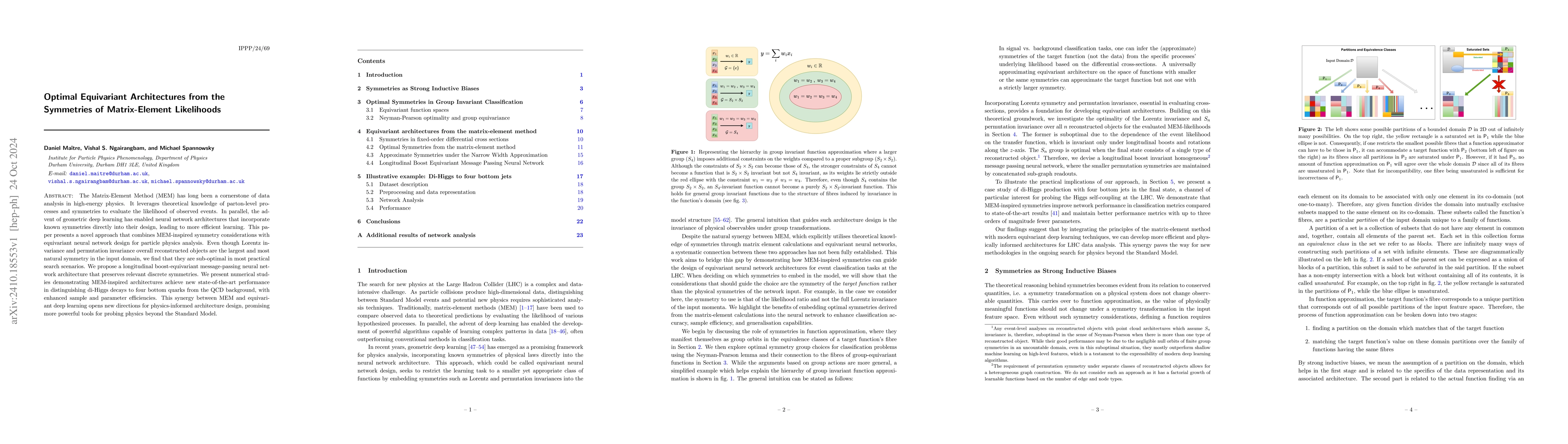 Thumbnail for Optimal Equivariant Architectures from the Symmetries of Matrix-Element
  Likelihoods