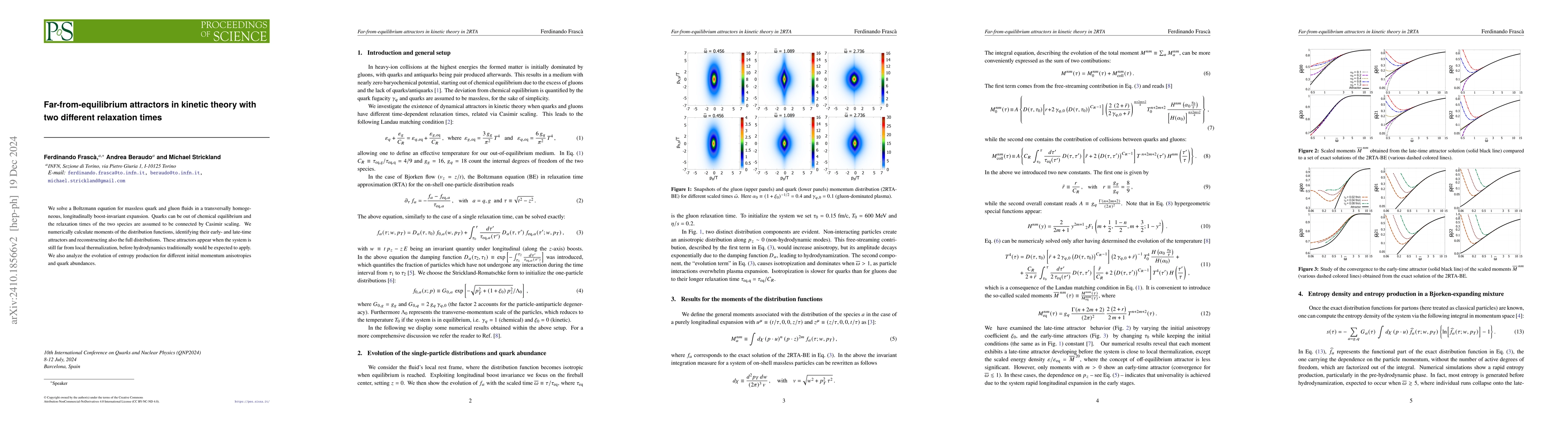 Thumbnail for Far-from-equilibrium attractors in kinetic theory with two different
  relaxation times
