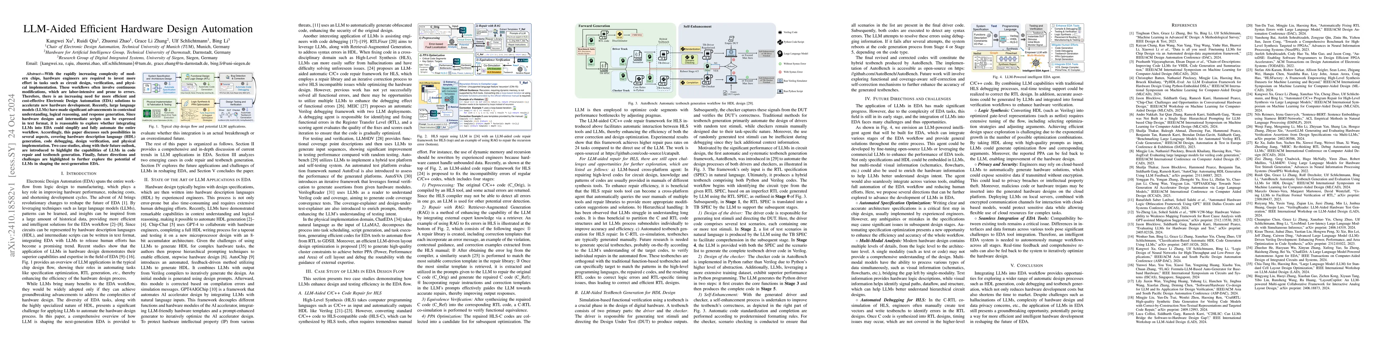 Thumbnail for LLM-Aided Efficient Hardware Design Automation