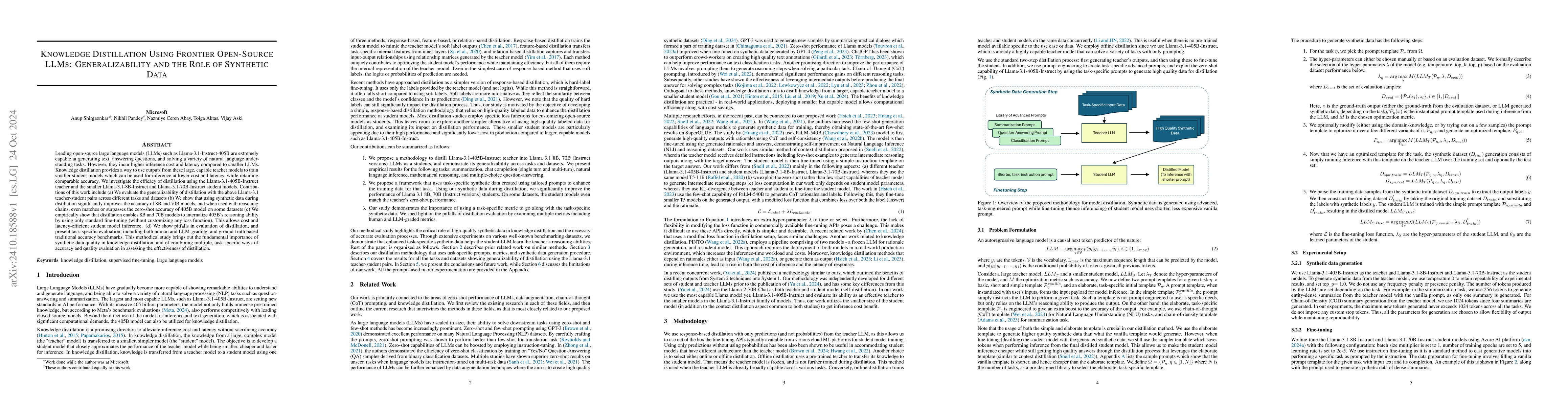 Thumbnail for Knowledge Distillation Using Frontier Open-source LLMs: Generalizability
  and the Role of Synthetic Data