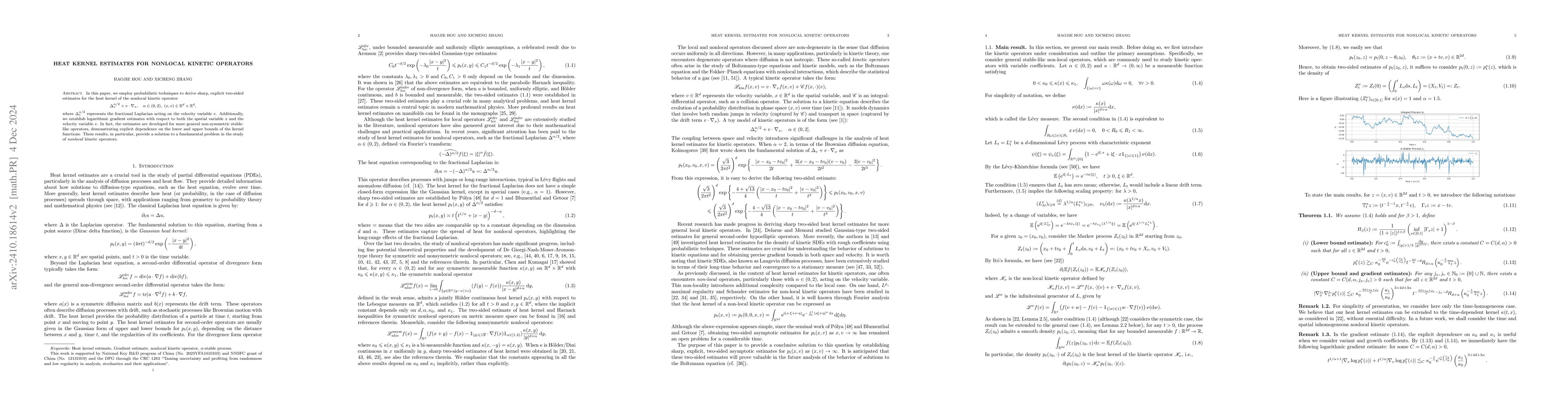 Thumbnail for Heat kernel estimates for nonlocal kinetic operators