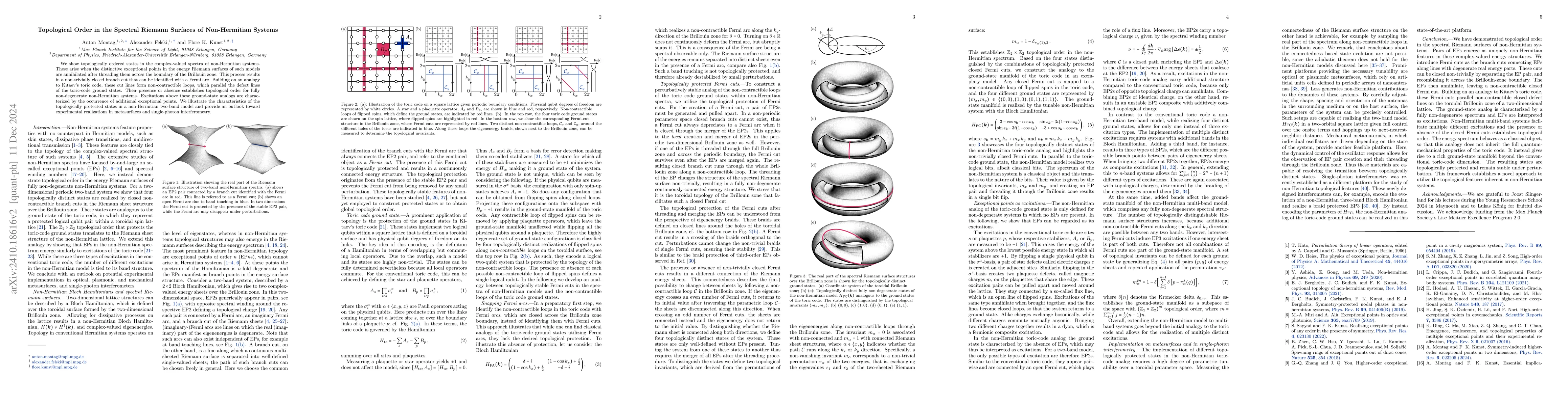 Thumbnail for Topological Order in the Spectral Riemann Surfaces of Non-Hermitian
  Systems