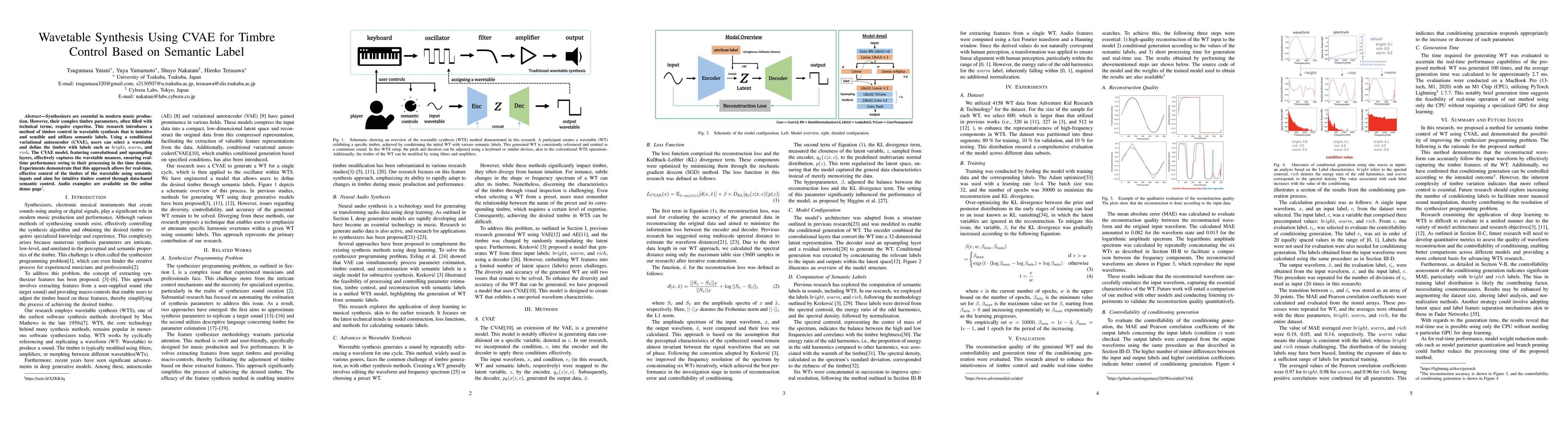 Thumbnail for Wavetable Synthesis Using CVAE for Timbre Control Based on Semantic
  Label