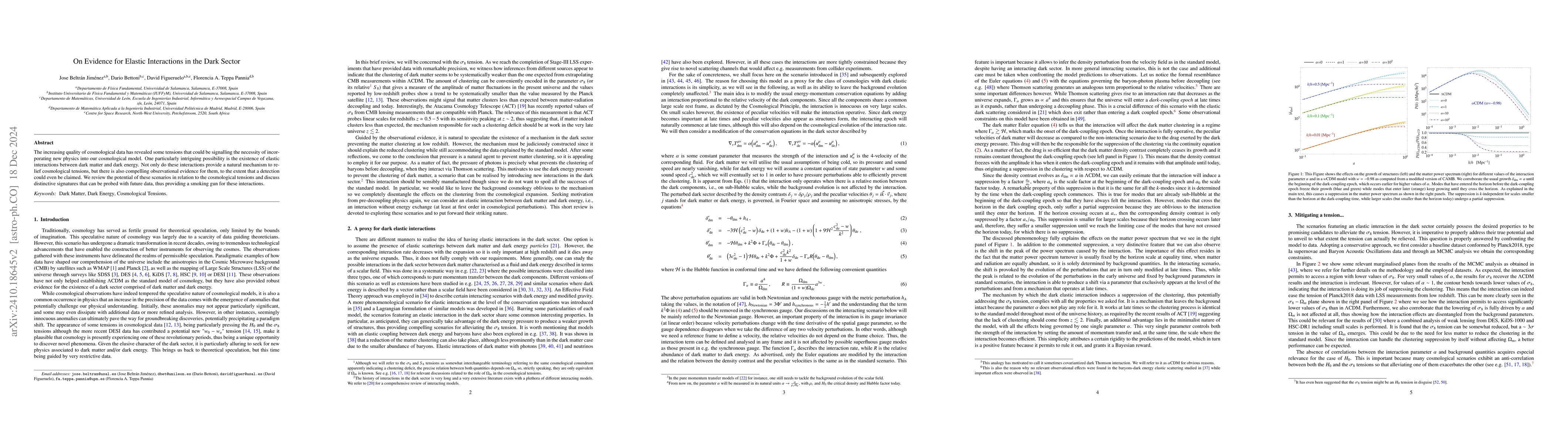 Thumbnail for On Evidence for Elastic Interactions in the Dark Sector