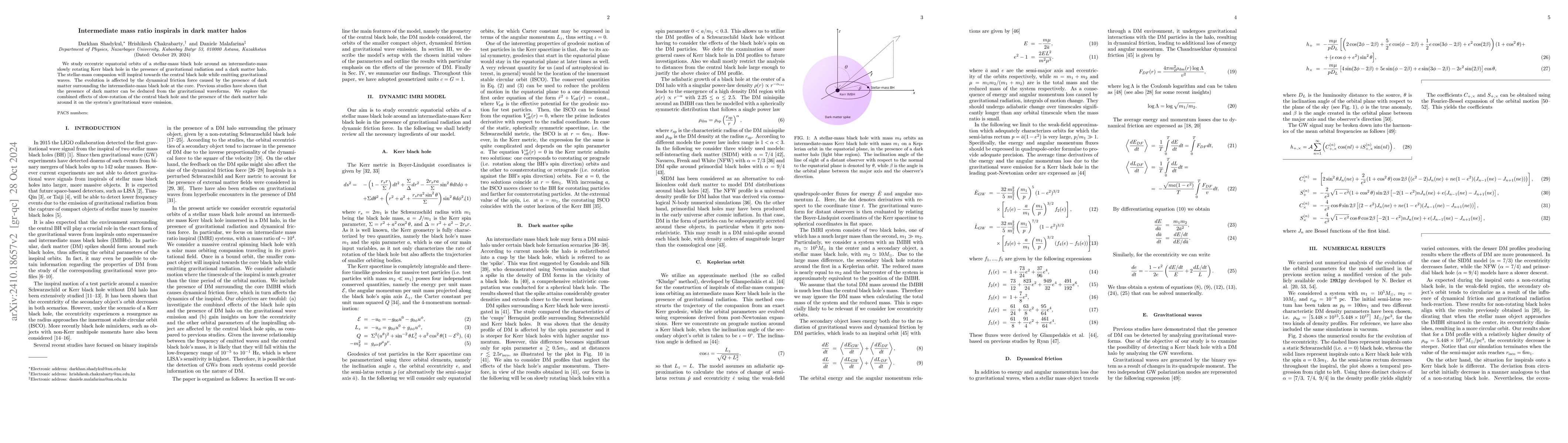 Thumbnail for Intermediate mass ratio inspirals in dark matter halos