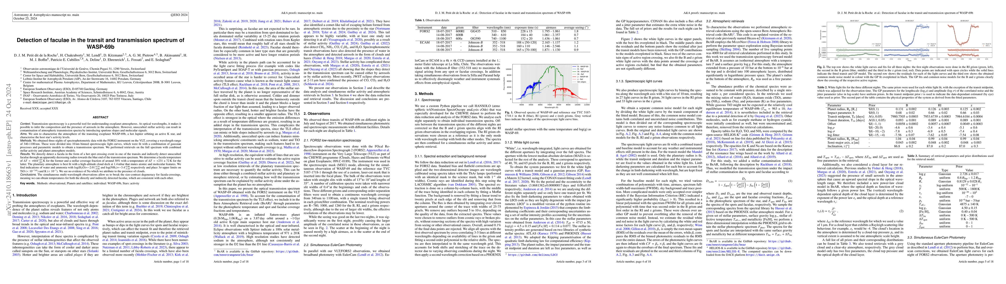 Thumbnail for Detection of faculae in the transit and transmission spectrum of
  WASP-69b