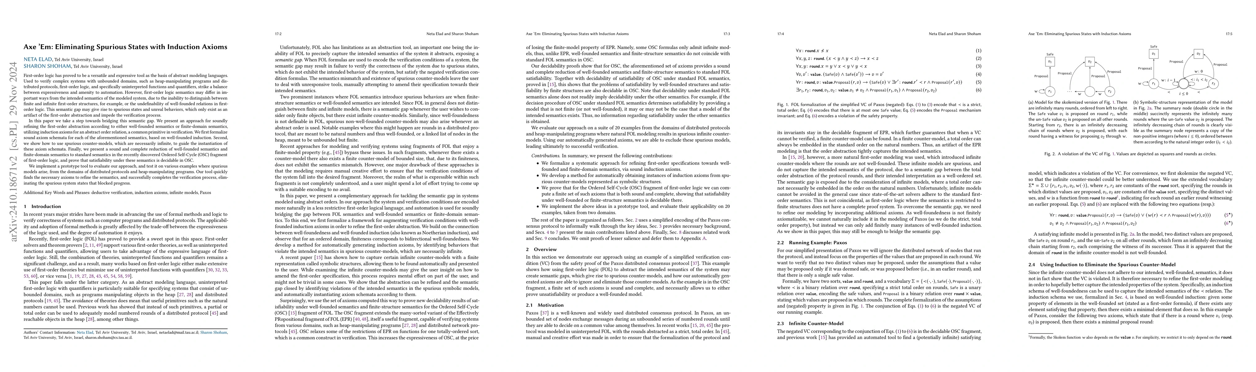 Thumbnail for Axe 'Em: Eliminating Spurious States with Induction Axioms