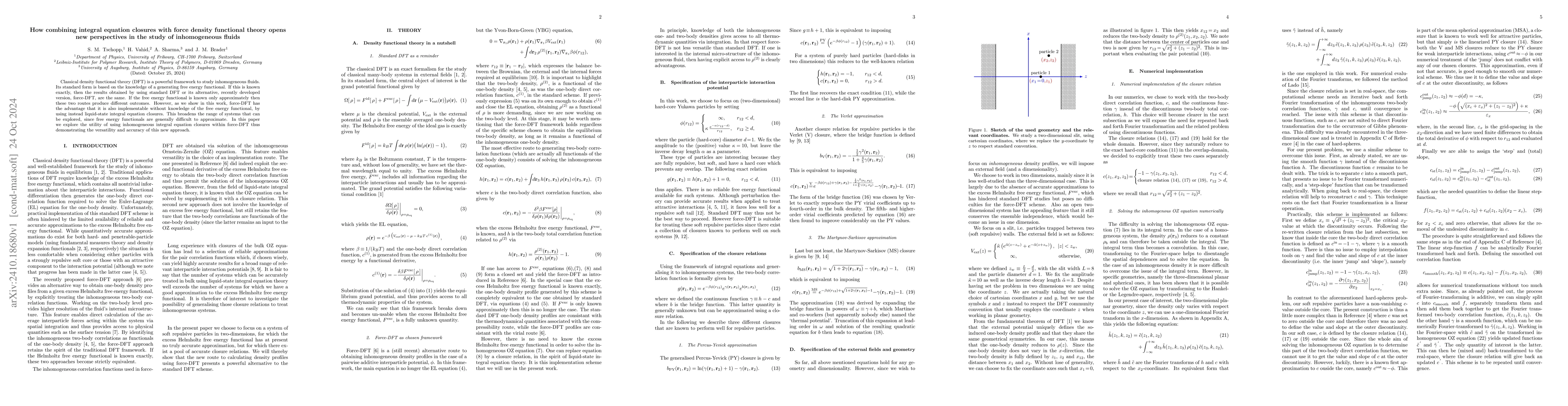 Thumbnail for How combining integral equation closures with force density functional
  theory opens new perspectives in the study of inhomogeneous fluids