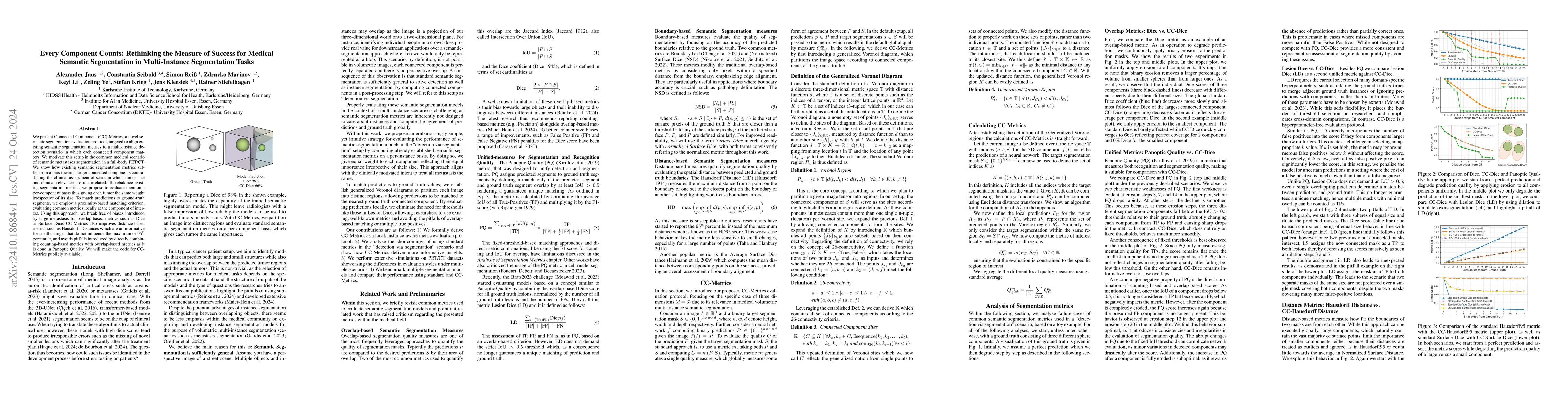 Thumbnail for Every Component Counts: Rethinking the Measure of Success for Medical
  Semantic Segmentation in Multi-Instance Segmentation Tasks