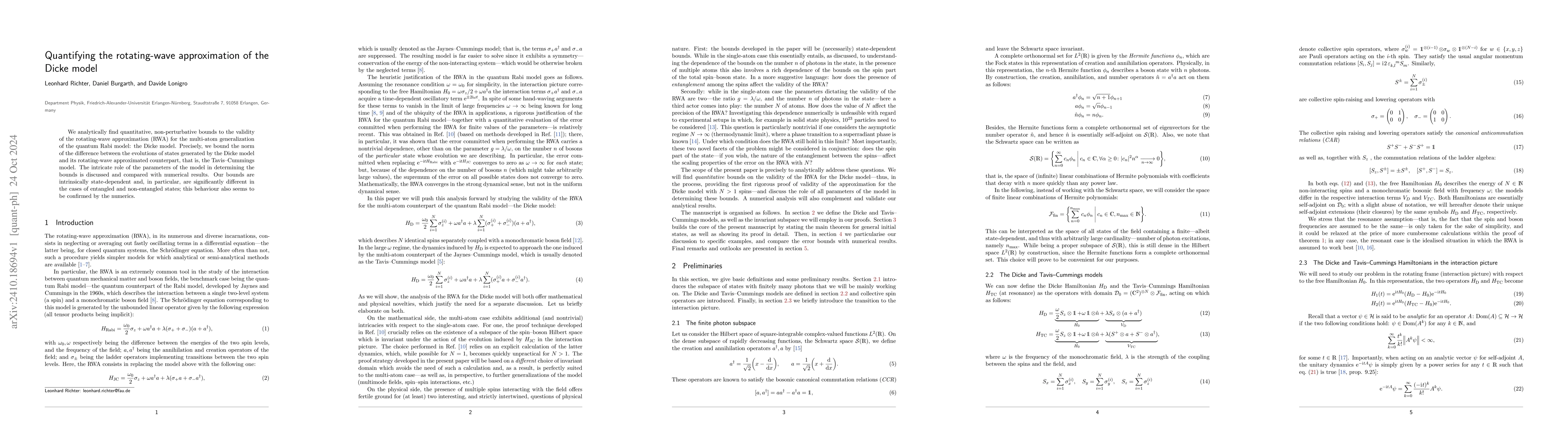 Thumbnail for Quantifying the rotating-wave approximation of the Dicke model