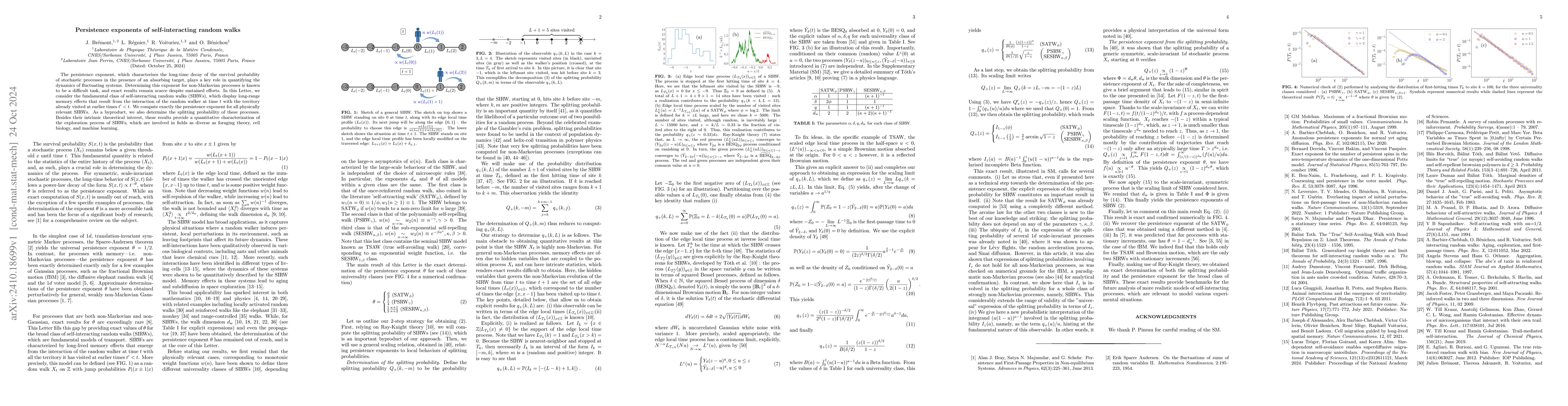 Thumbnail for Persistence exponents of self-interacting random walks
