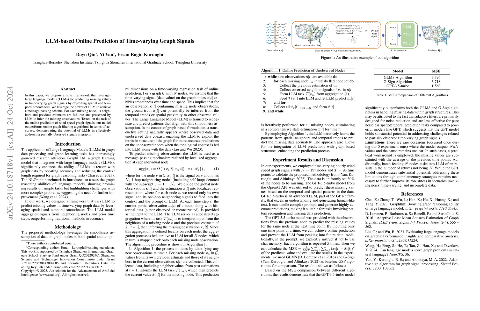 Thumbnail for LLM-based Online Prediction of Time-varying Graph Signals