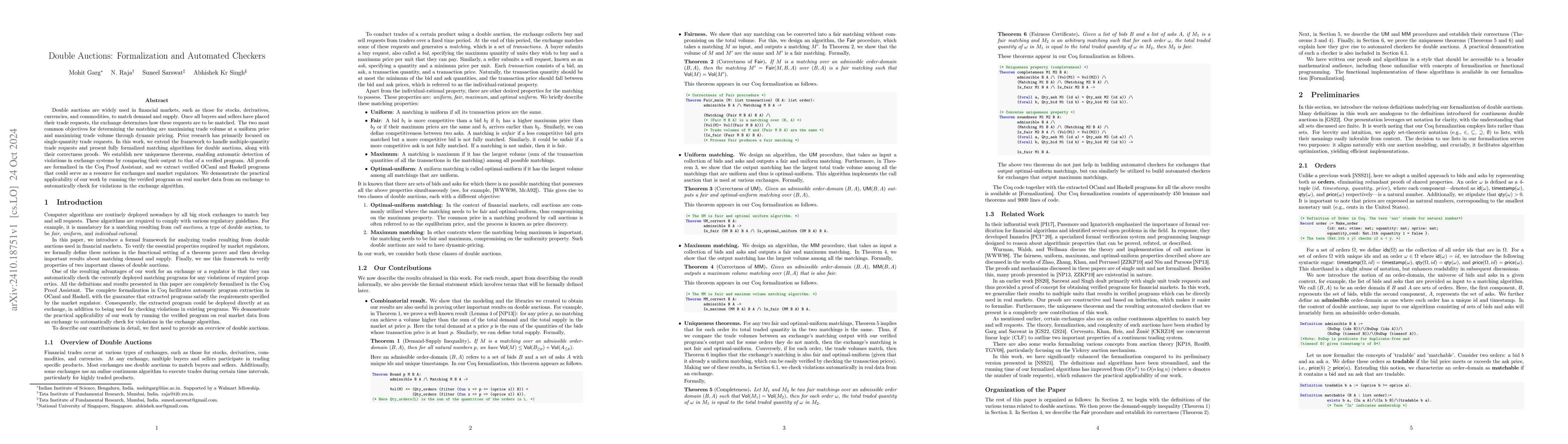 Thumbnail for Double Auctions: Formalization and Automated Checkers