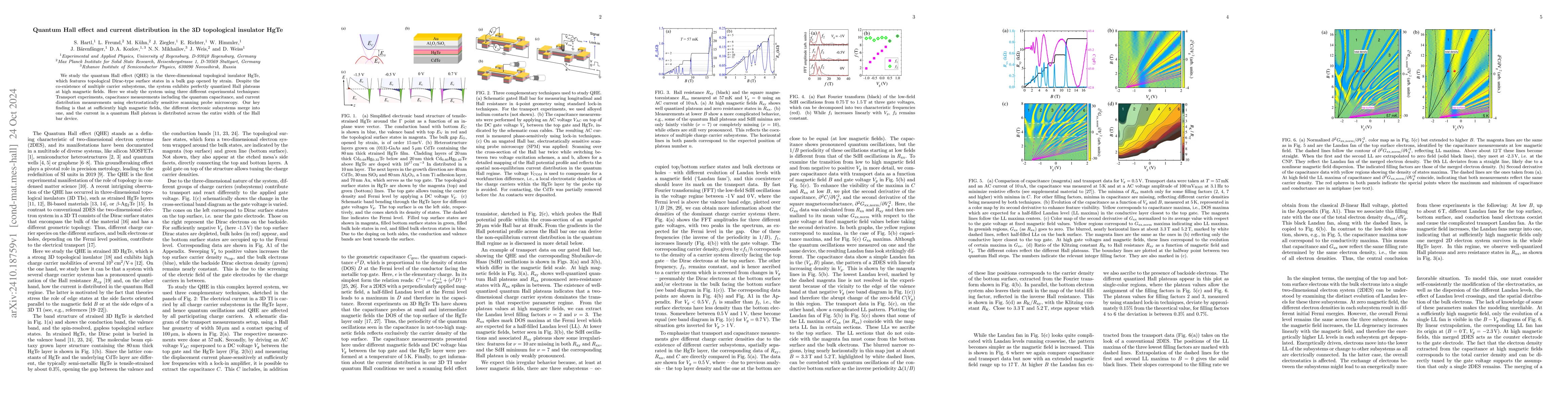 Thumbnail for Quantum Hall effect and current distribution in the 3D topological
  insulator HgTe