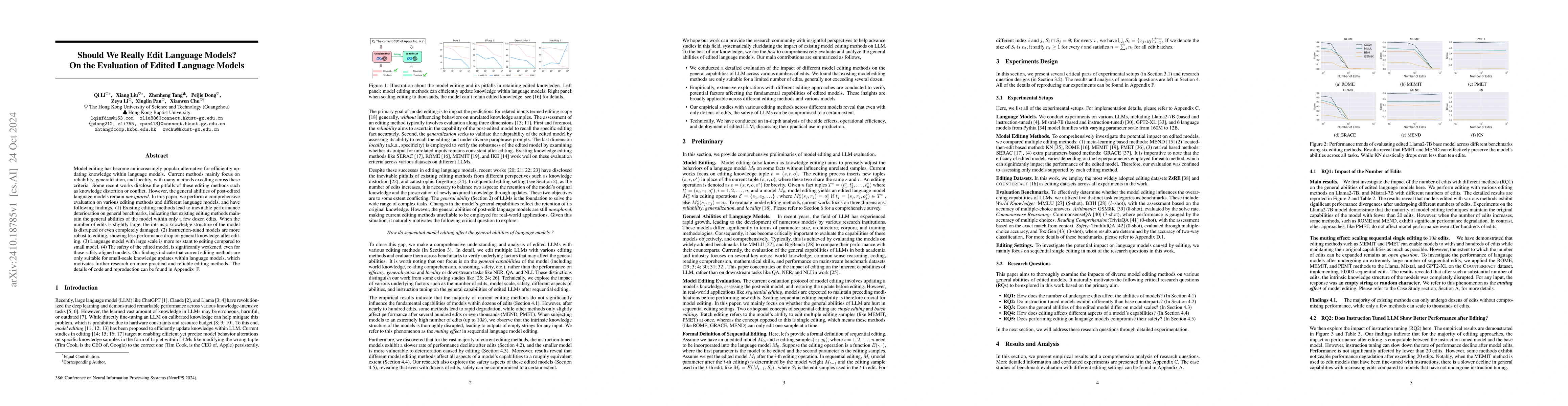 Thumbnail for Should We Really Edit Language Models? On the Evaluation of Edited
  Language Models