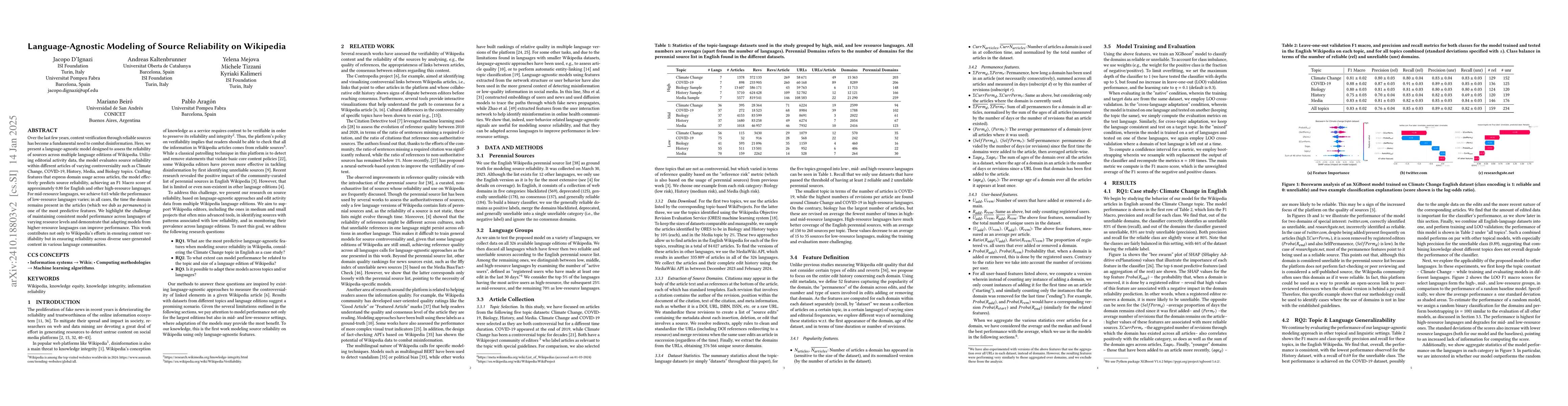 Thumbnail for Language-Agnostic Modeling of Source Reliability on Wikipedia
