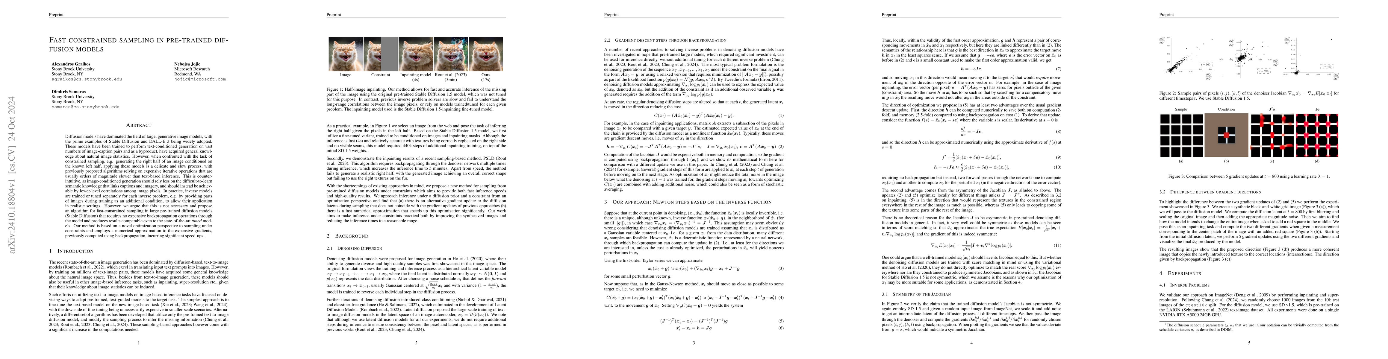 Thumbnail for Fast constrained sampling in pre-trained diffusion models