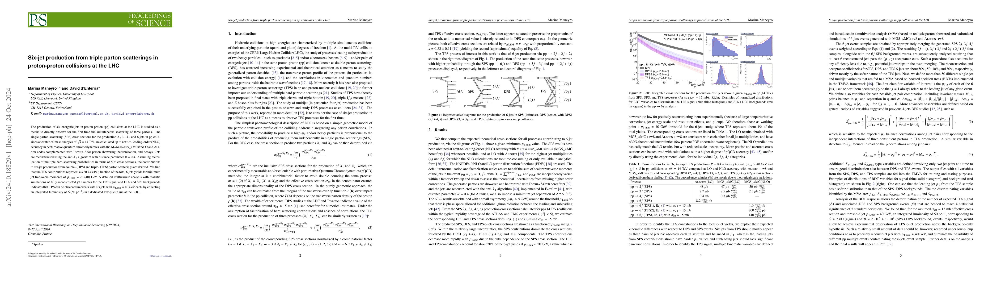 Thumbnail for Six-jet production from triple parton scatterings in proton-proton
  collisions at the LHC