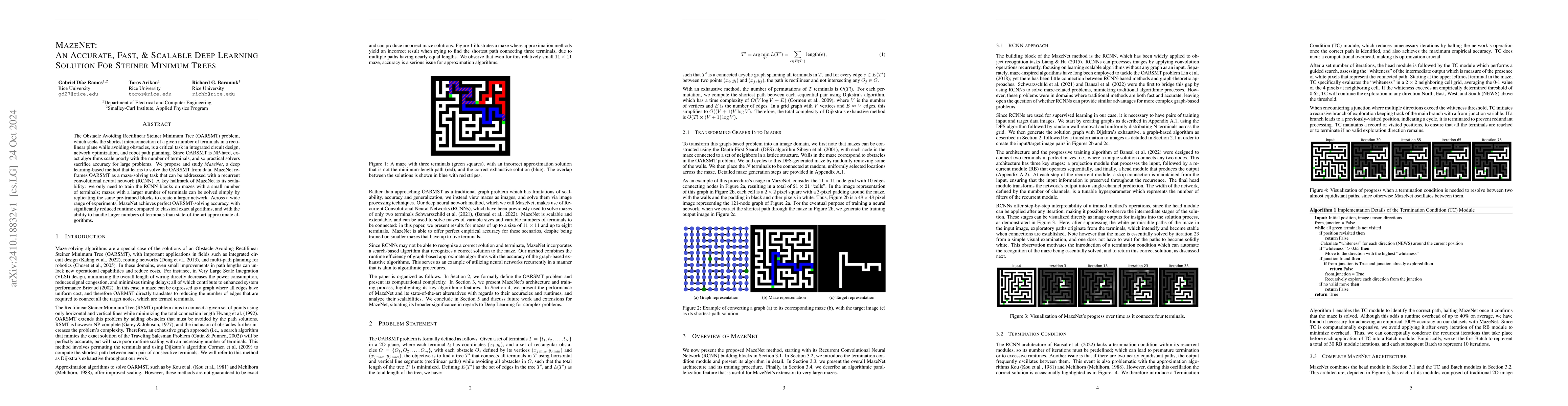 Thumbnail for MazeNet: An Accurate, Fast, and Scalable Deep Learning Solution for
  Steiner Minimum Trees