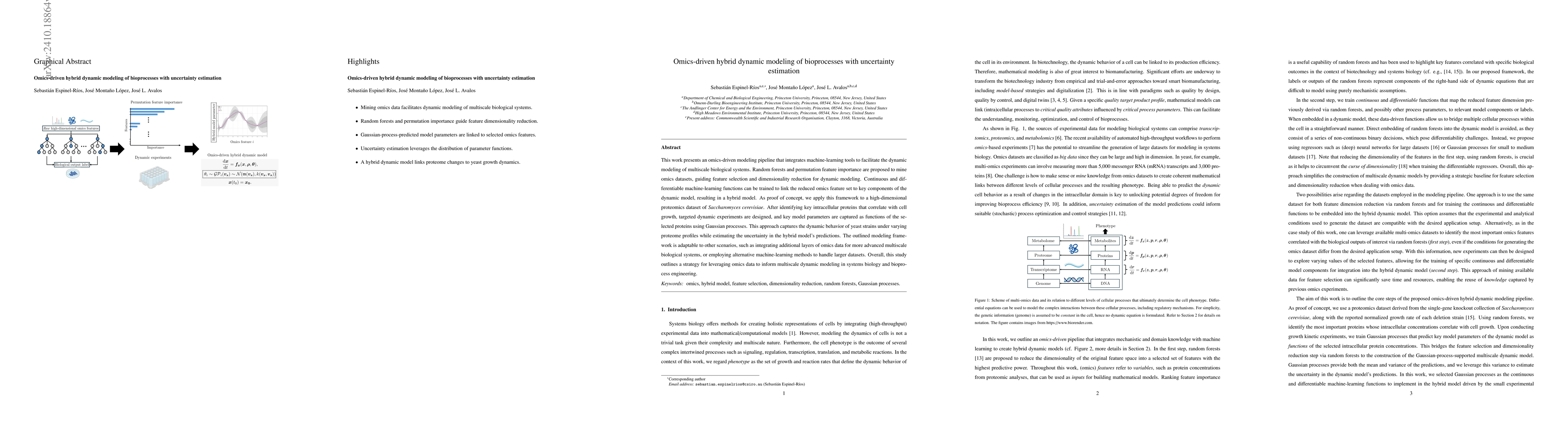 Thumbnail for Omics-driven hybrid dynamic modeling of bioprocesses with uncertainty
  estimation