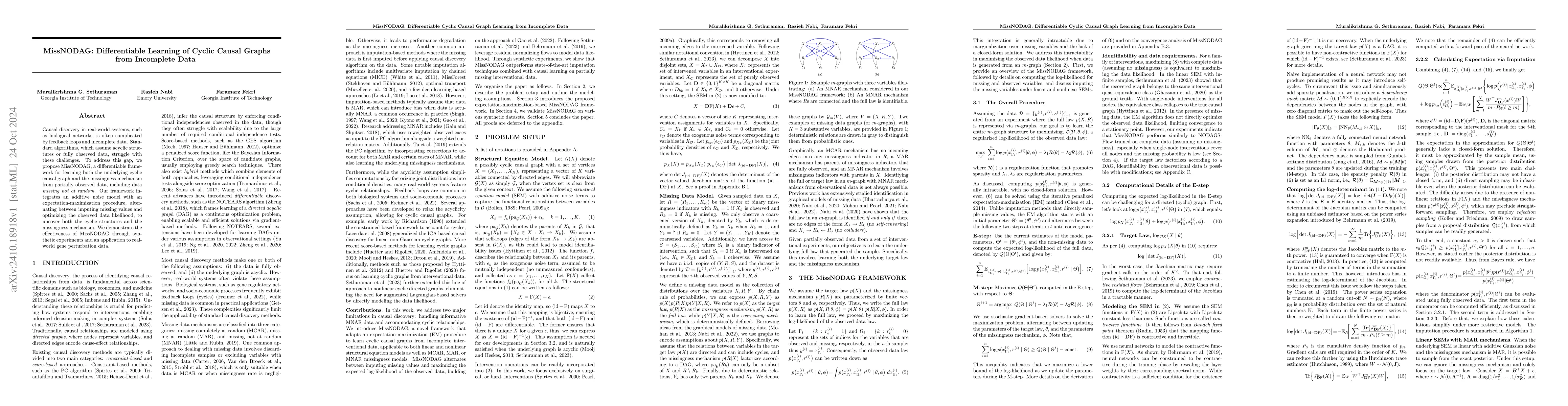 Thumbnail for MissNODAG: Differentiable Cyclic Causal Graph Learning from Incomplete
  Data
