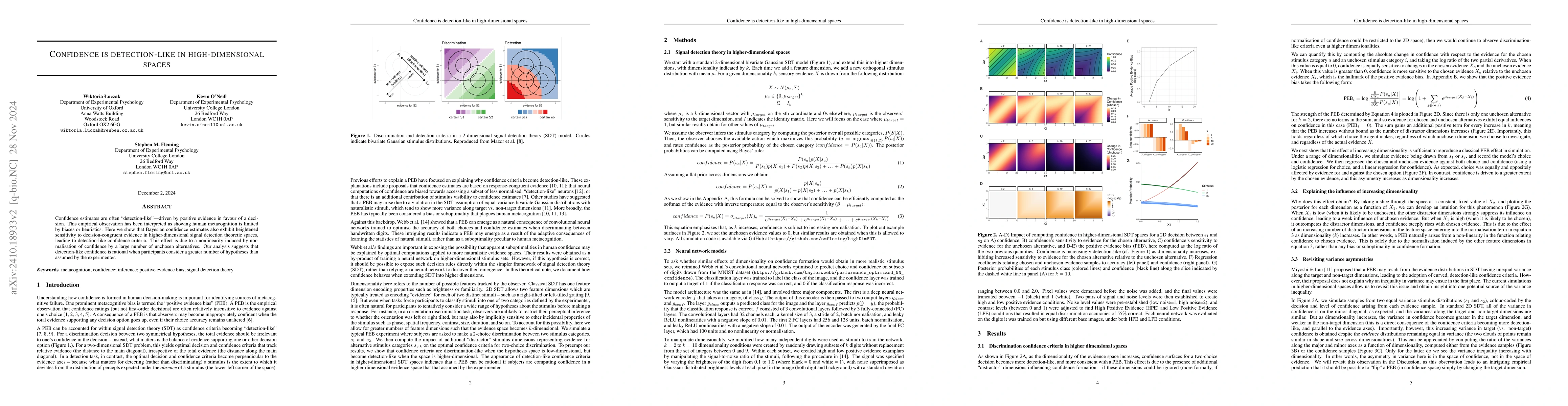 Thumbnail for Confidence is detection-like in high-dimensional spaces