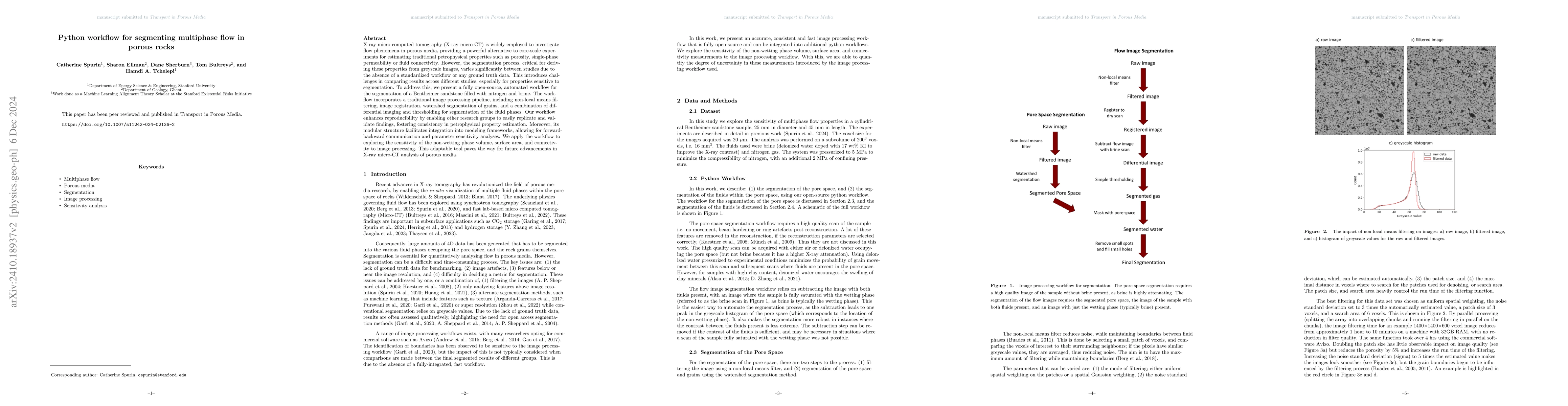 Thumbnail for Python workflow for segmenting multiphase flow in porous rocks