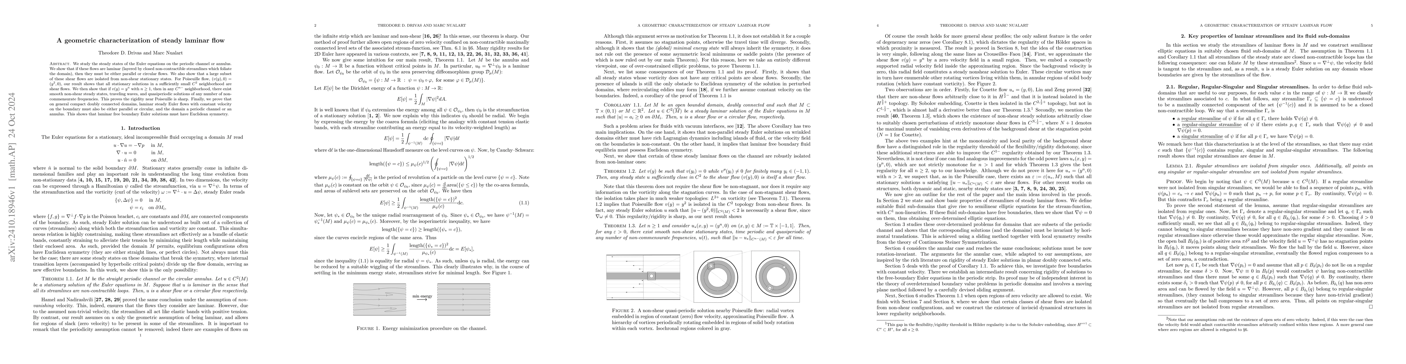 Thumbnail for A geometric characterization of steady laminar flow
