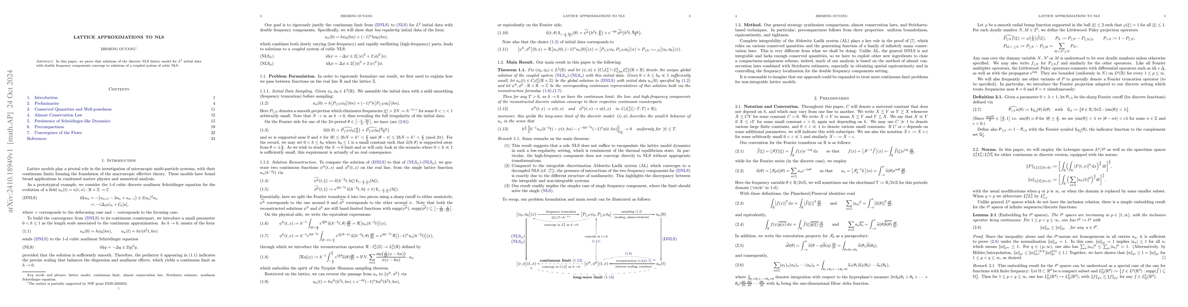 Thumbnail for Lattice Approximations to NLS