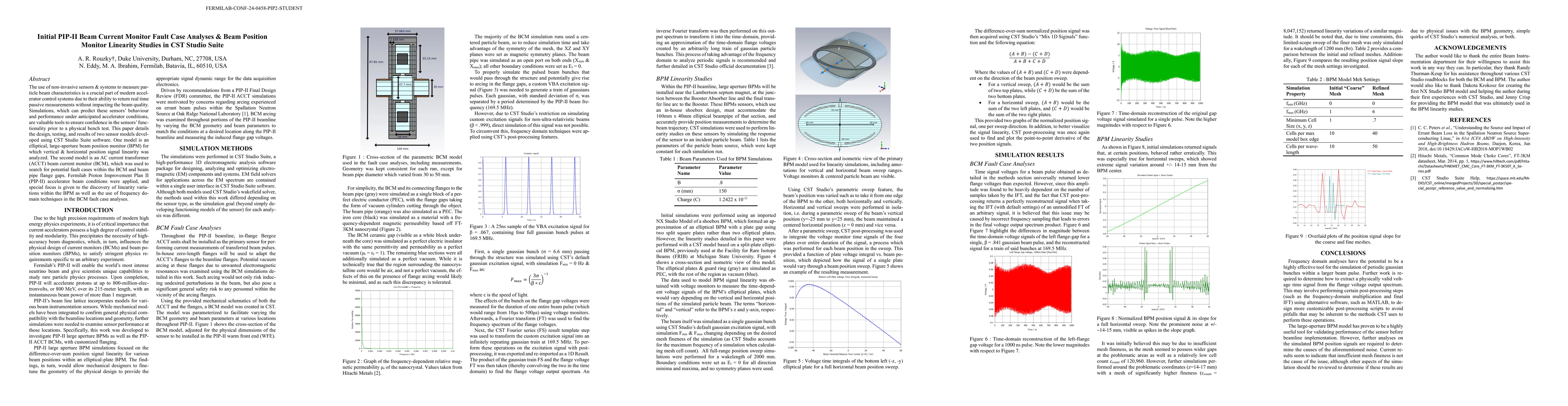 Thumbnail for Initial PIP-II Beam Current Monitor Fault Case Analyses & Beam Position
  Monitor Linearity Studies in CST Studio Suite