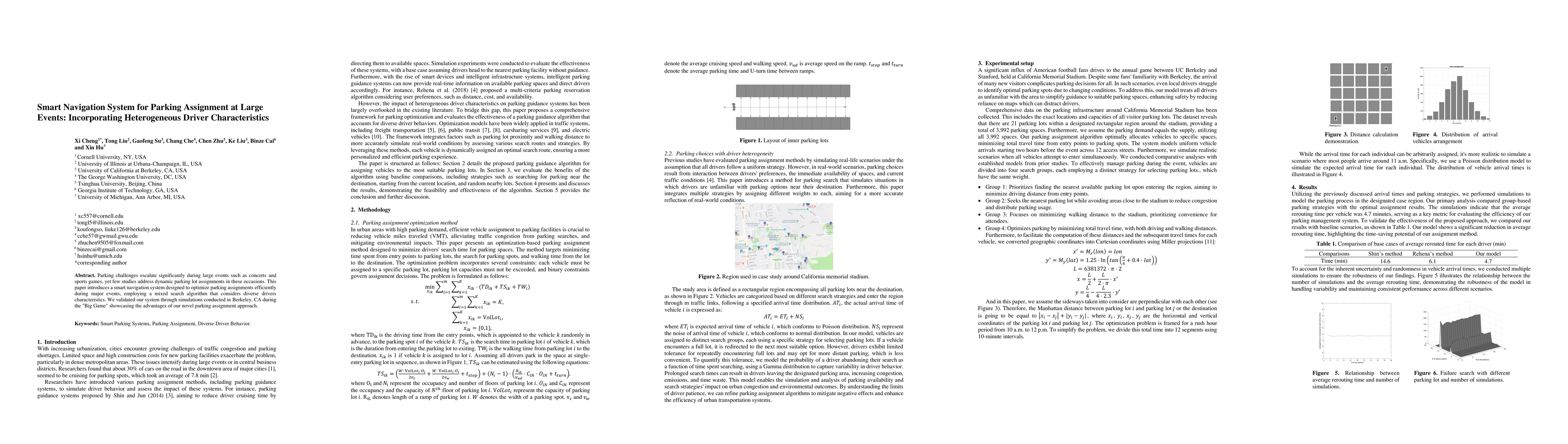 Thumbnail for Smart Navigation System for Parking Assignment at Large Events:
  Incorporating Heterogeneous Driver Characteristics