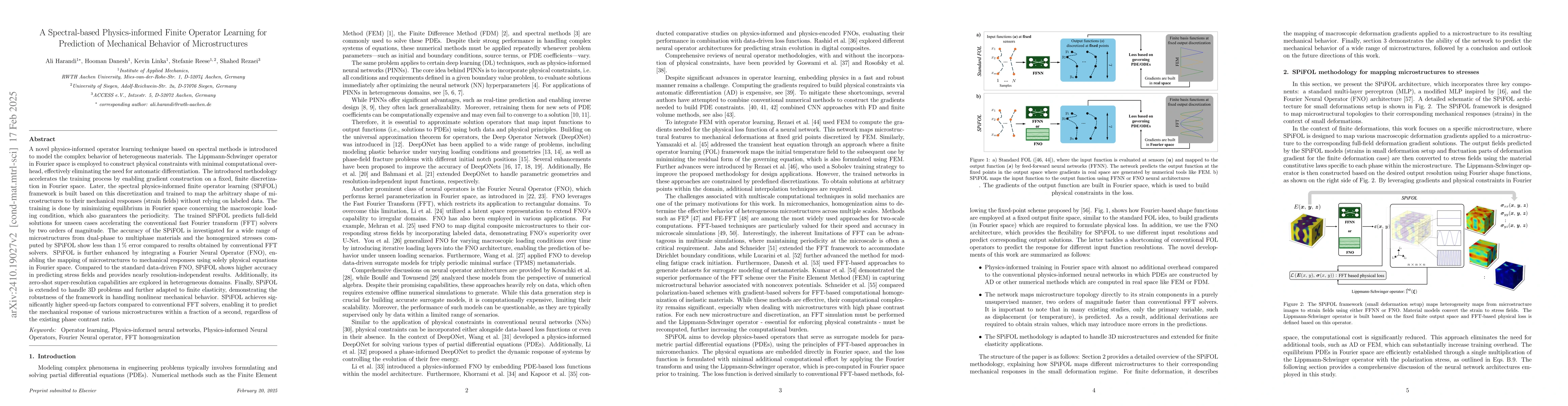 Thumbnail for A Spectral-based Physics-informed Finite Operator Learning for
  Prediction of Mechanical Behavior of Microstructures