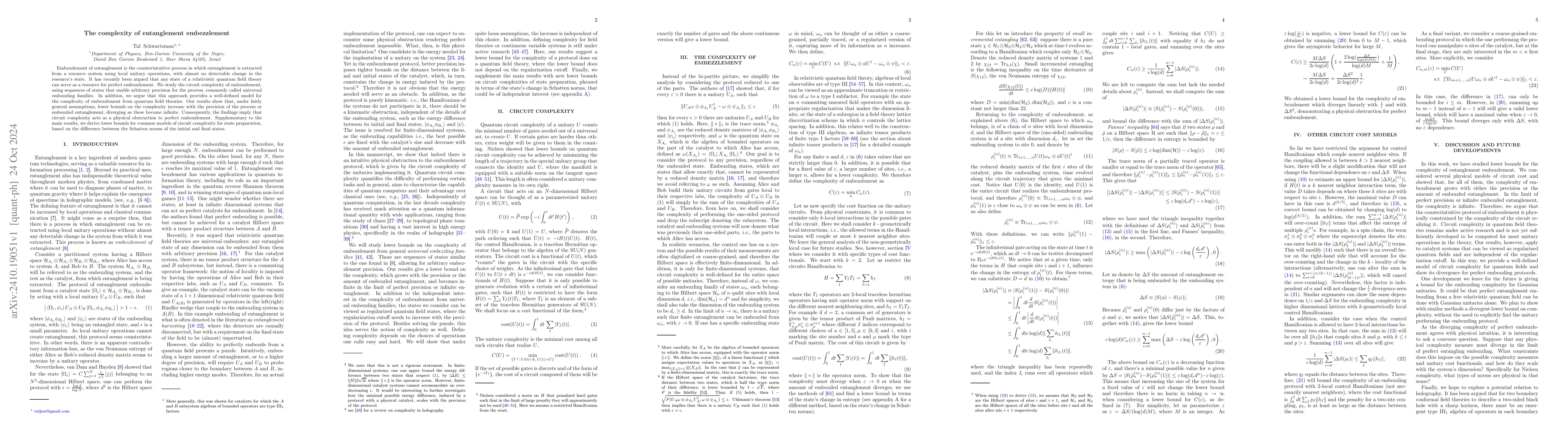 Thumbnail for The complexity of entanglement embezzlement