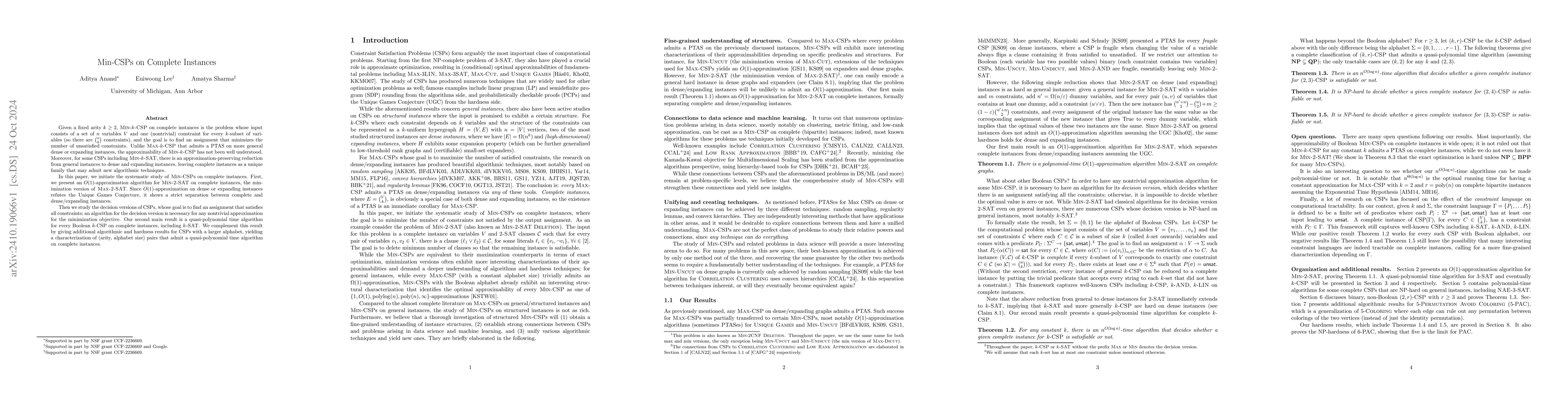 Thumbnail for Min-CSPs on Complete Instances