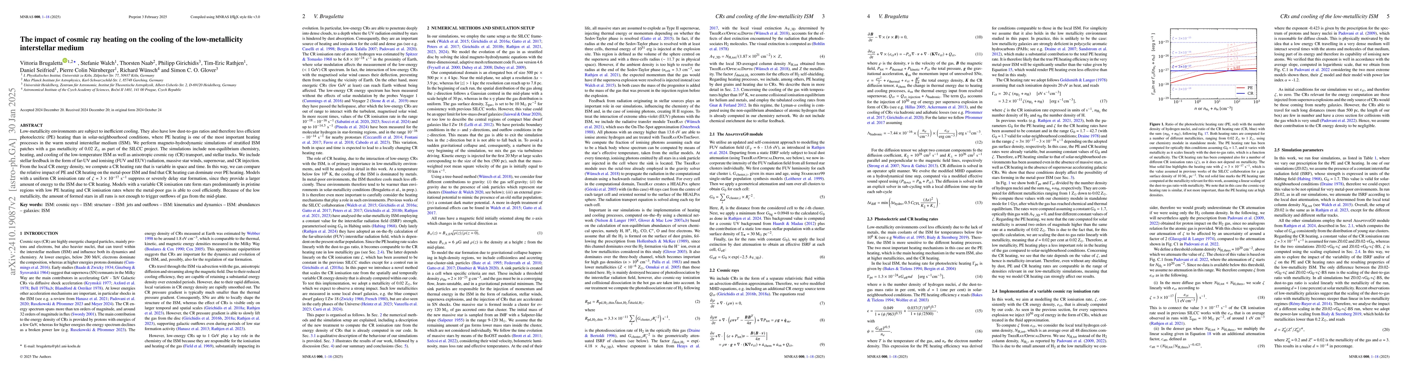Thumbnail for The impact of cosmic ray heating on the cooling of the low-metallicity
  interstellar medium
