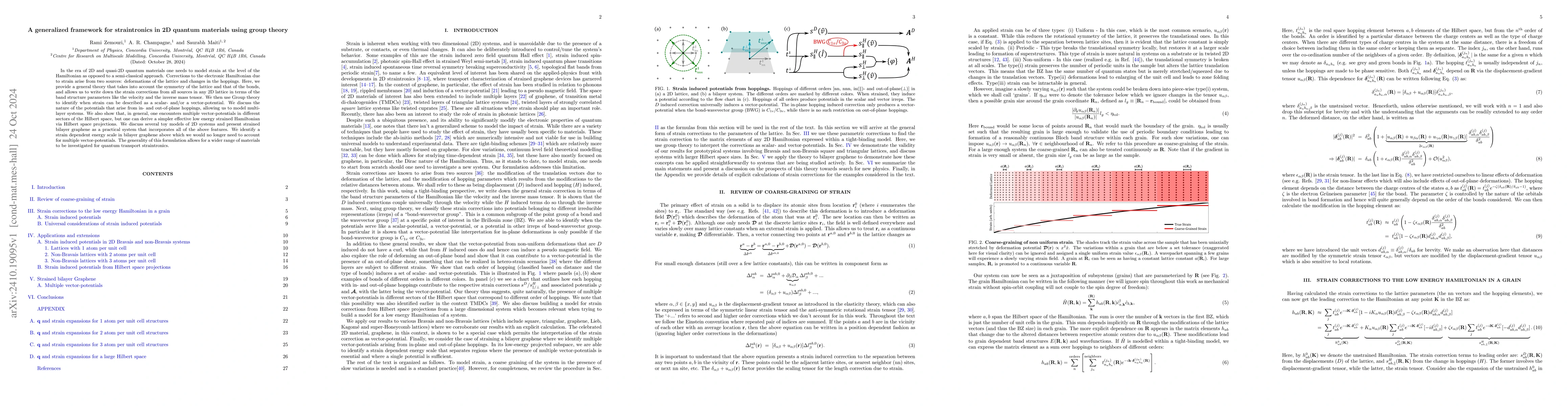 Thumbnail for A generalized framework for straintronics in 2D quantum materials using
  group theory