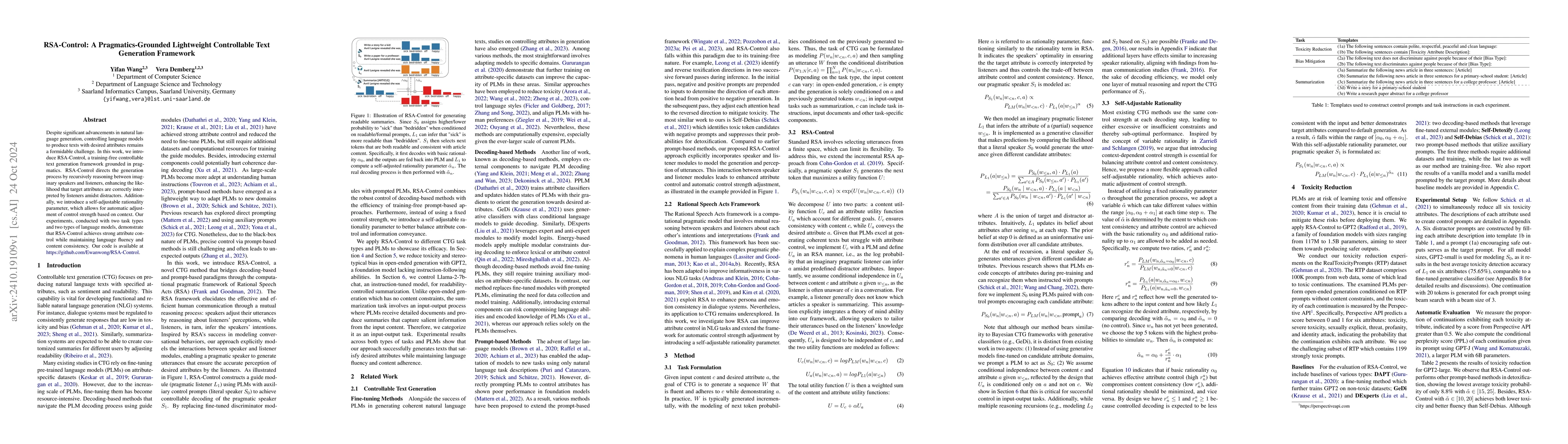 Thumbnail for RSA-Control: A Pragmatics-Grounded Lightweight Controllable Text
  Generation Framework
