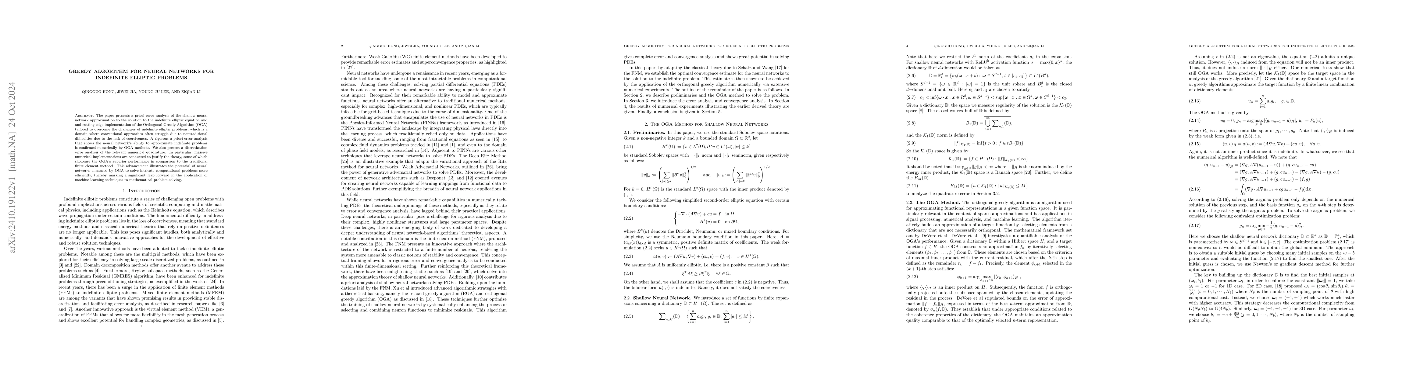 Thumbnail for Greedy Algorithm for Neural Networks for Indefinite Elliptic Problems