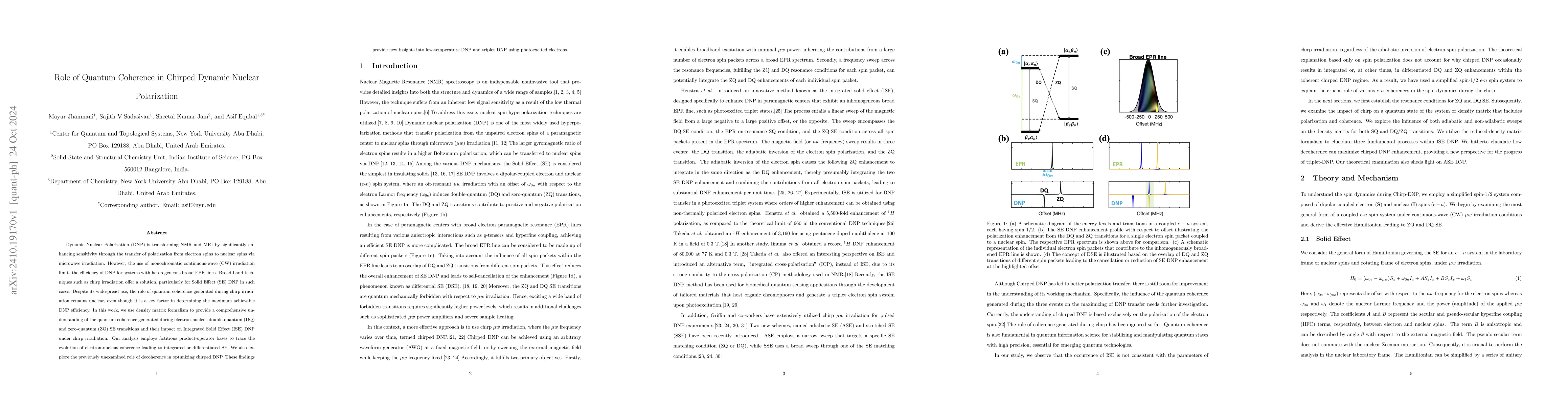 Thumbnail for Role of Quantum Coherence in Chirped Dynamic Nuclear Polarization