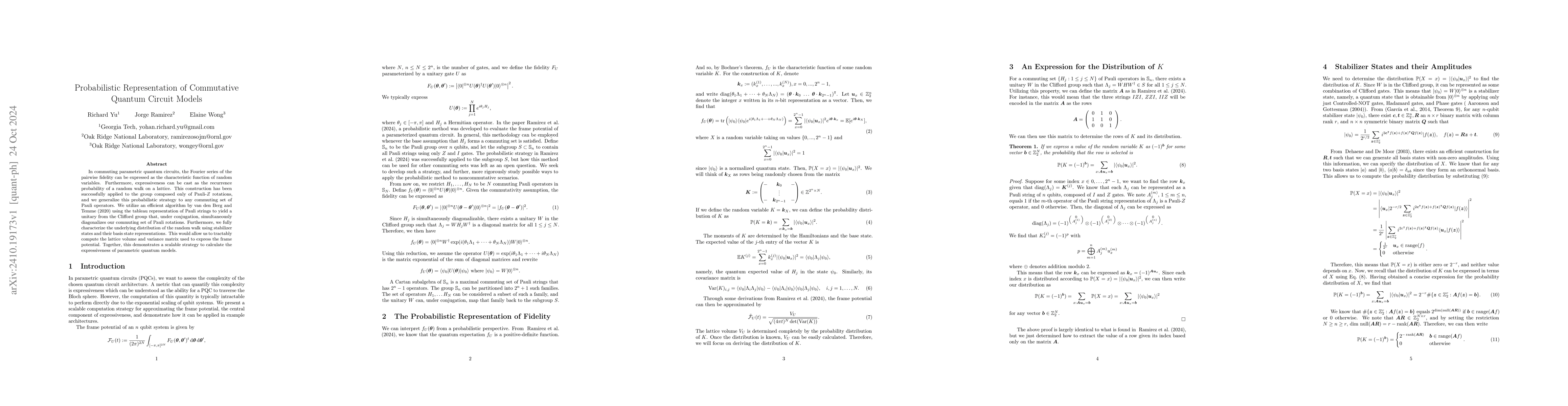 Thumbnail for Probabilistic Representation of Commutative Quantum Circuit Models